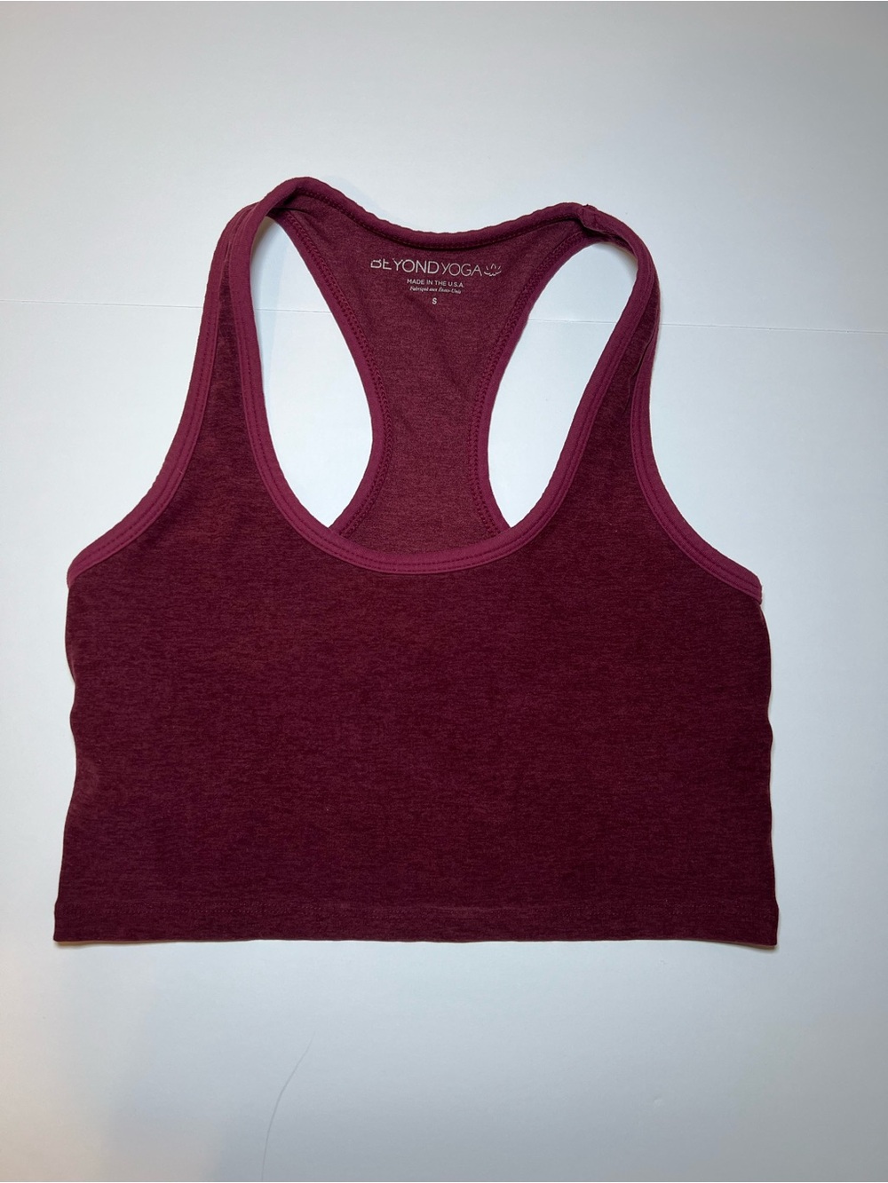 Beyond Yoga Deep Burgundy Racerback Crop Bra